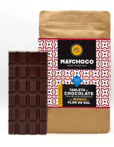 CHOCOLATE 75% CACAO SIN AZÚCAR CON...