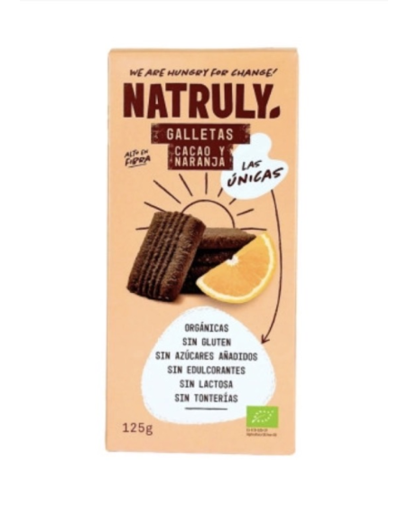 GALLETAS CACAO Y NARANJA BIO 125 GR NATRULY