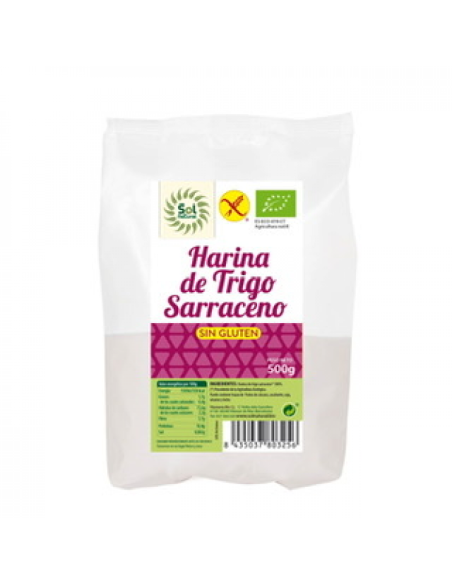 HARINA DE TRIGO SARRACENO SIN GLUTEN BIO 500 GR SOL NATURAL