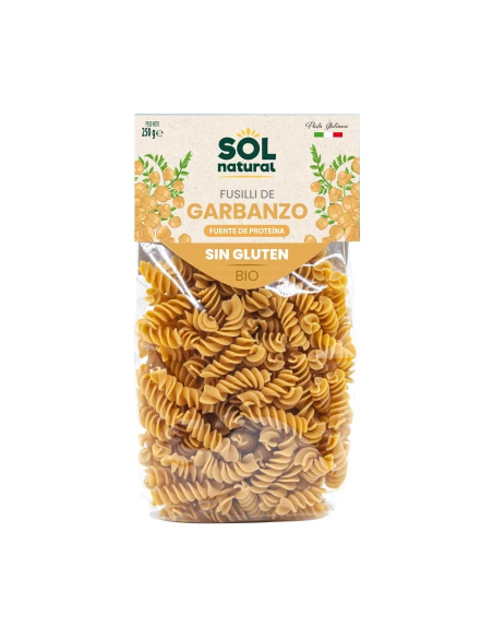 FUSILLI DE GARBANZO BIO SIN GLUTEN 250 GR SOL NATURAL