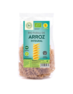 FUSILLI DE ARROZ INTEGRAL BIO SIN GLUTEN 250 GR. SOL NATURAL