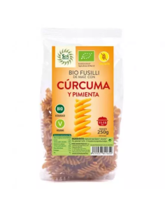 FUSILLI DE MAIZ CURCUMA Y PIMIENTA  BIO 250 GR SIN GLUTEN...