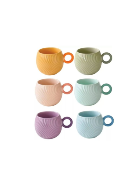 TAZAS WAVES 6 TAZAS ESPRESSO 90 ML EASY LIFE