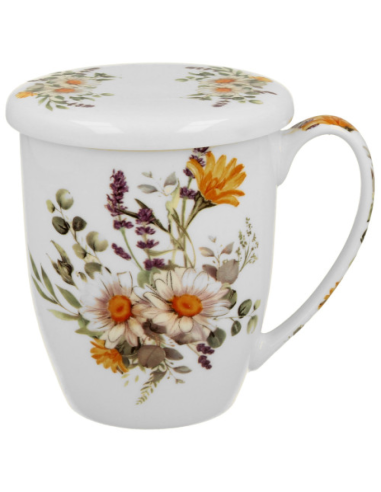 TAZA MARGARITA PORCELANA CON FILTRO Y...