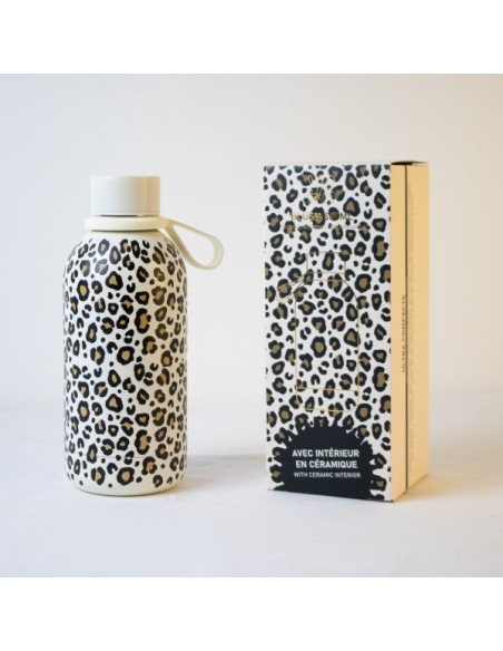 BOTELLA TÉRMICA BLUSH LEOPARDO 500 ML RECUBRIMIENTO CERÁMICO