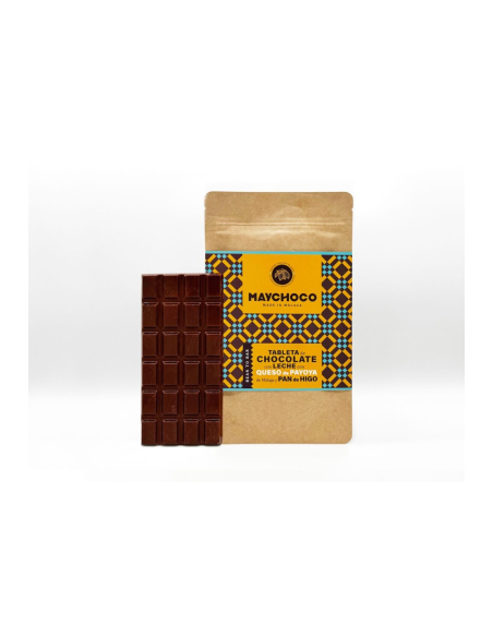 CHOCOLATE CON LECHE CON QUESO DE CABRA PAYOYA Y PAN DE HIGO 70 GR MAYCHOCO