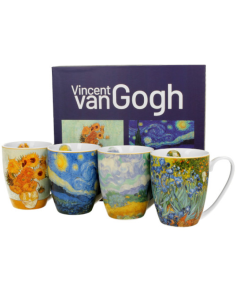 SET 4 TAZAS VAN GOGH PORCELANA 0.35 L