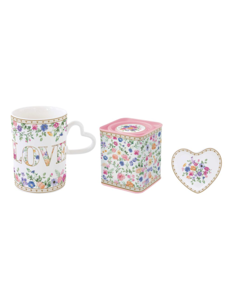 SET MON AMOUR TAZA 350 ML LATA Y PLATO EASY LIFE