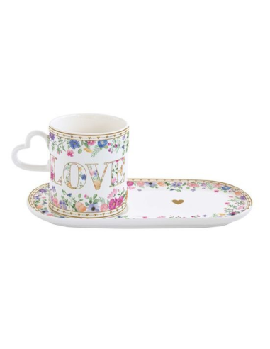 SET TAZA CON PLATO MON AMOUR 320 ML...