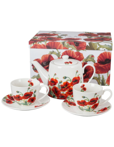 SET TETERA Y 2 TAZAS POPPIES...