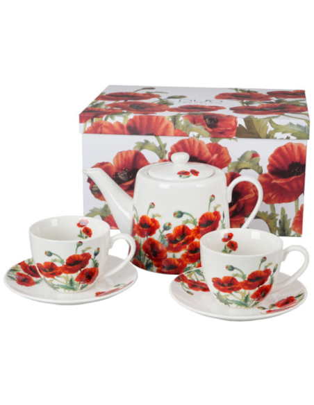 SET TETERA Y 2 TAZAS POPPIES PORCELANA DUO