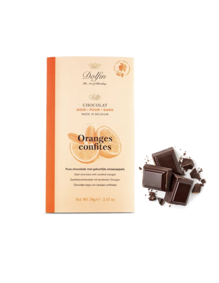 TABLETA CHOCOLATE NEGRO CON NARANJA 70 GR DOLFIN