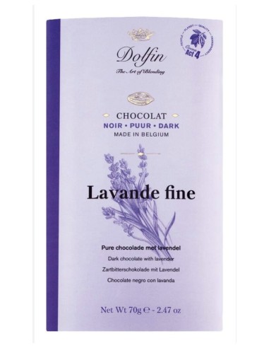 TABLETA CHOCOLATE NEGRO CON LAVANDA...