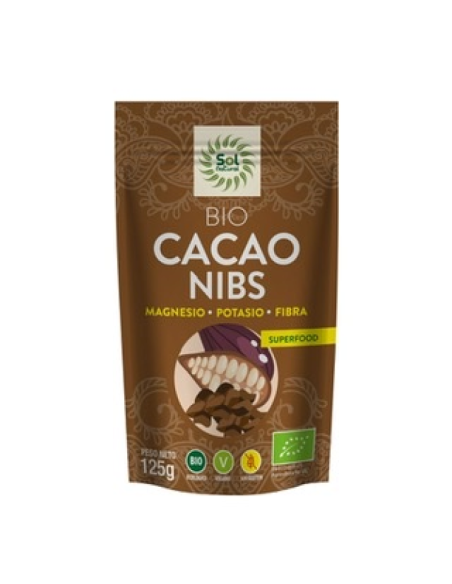 CACAO NIBS CRUDO BIO 125 GR SOL NATURAL