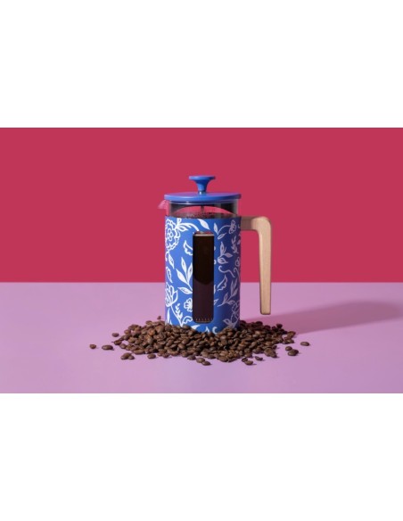 CAFETERA PRENSA FRANCESA FLORAL COLECCION ARTISTA 8 TAZAS LTBE