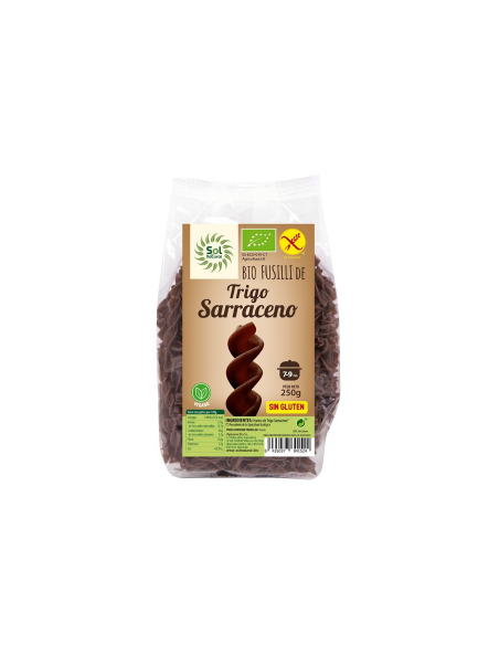 FUSILLI DE TRIGO SARRACENO BIO SIN GLUTEN 250 GR. SOL NATURAL