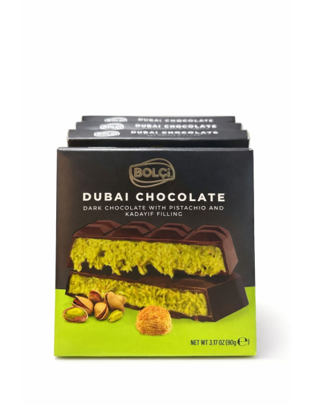 TABLETA DUBÁI CHOCOLATE NEGRO 90 GR BOLCI