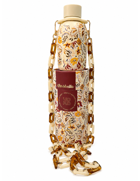 BOTELLA BLUSH MARBELLA CON CADENA 350 ML YOKO DESIGN