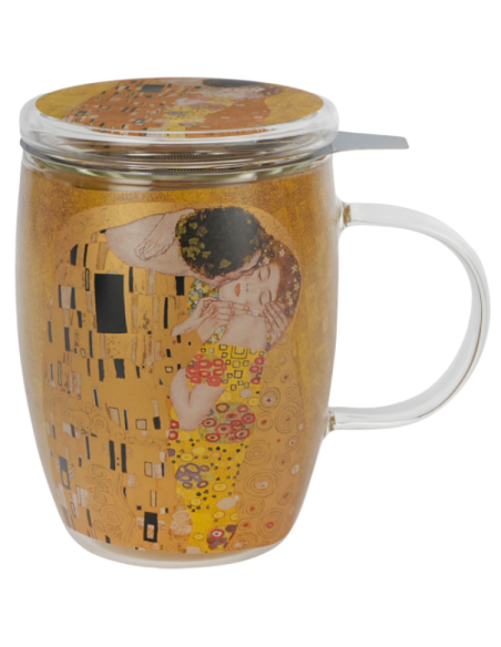 TAZA KLIMT KISS CRISTAL 0.35L FILTRO Y TAPA