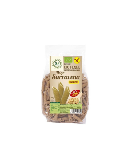 PENNE DE TRIGO SARRACENO  BIO SIN GLUTEN 250 GR. SOL NATURAL