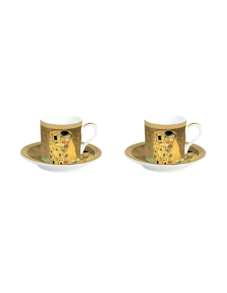 SET 2 TAZAS ESPRESSO EL BESO CON PLATO 75 ML EASY LIFE