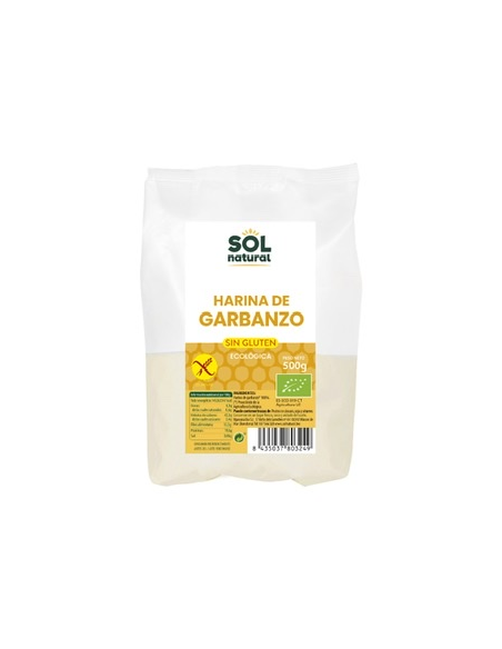 HARINA DE GARBANZO SIN GLUTEN BIO 500 GR SOL NATURAL