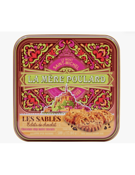 LATA LES SABLÉS MANTEQUILLA CON CHIP DE CHOCOLATE 500 GR LA MERE POULARD