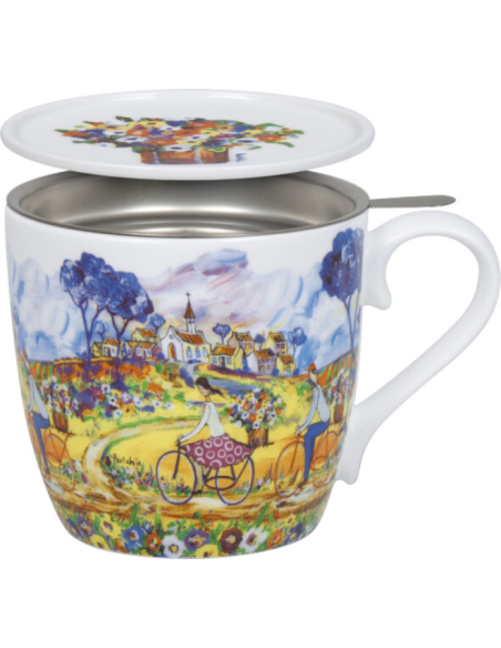 TAZA FLOWERS FOR AUNT JULIET BY PORTCHIE 425 ML FILTRO Y TAPA KONITZ