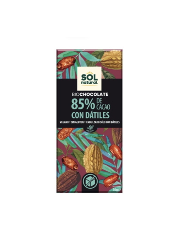 TABLETA DE CHOCOLATE 85% CACAO CON...