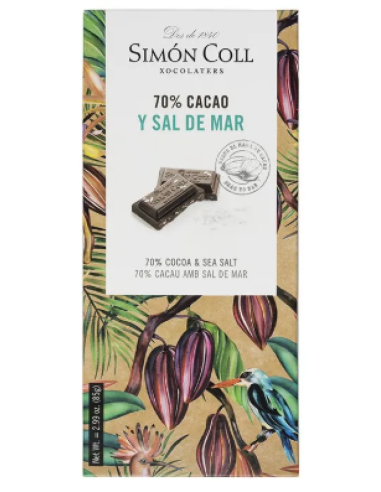 TABLETA CHOCOLATE SAL 70% CACAO 85...
