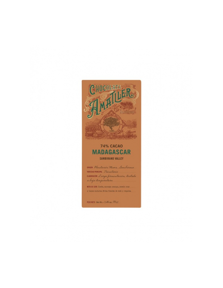 TABLETA MADAGASCAR 74% CACAO  70 GR. AMATLLER
