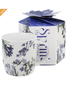 TAZA BLUE FLOWER PORCELANA 0.4L CAJA DE REGALO 2
