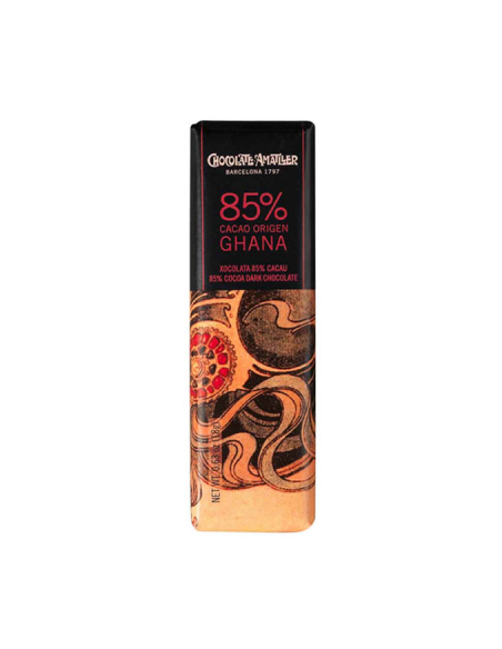 CHOCOLATINA 85% CACAO GHANA 18 GR  AMATLLER