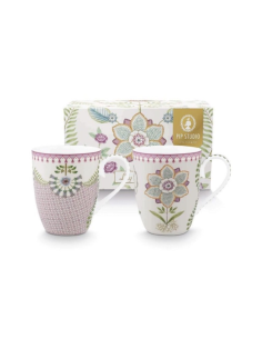 SET 2 TAZAS LILY LOTUS 350 ML PIP STUDIO