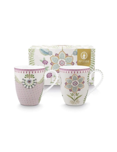 SET 2 TAZAS LILY LOTUS 350 ML PIP STUDIO
