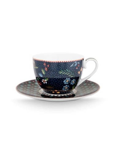 SET 2 TAZAS CON PLATO BERRY BLUES PIP...