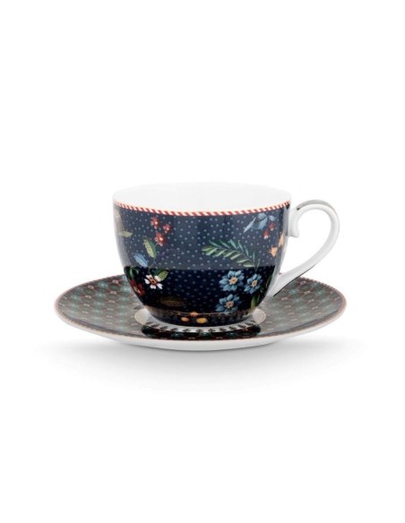 SET 2 TAZAS CON PLATO BERRY BLUES PIP STUDIO