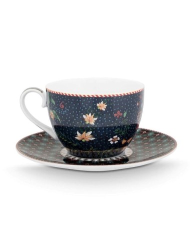 SET 2 TAZAS CON PLATO BERRY BLUES PIP...