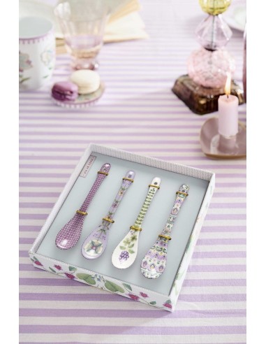 SET 4 CUCHARAS PORCELANA LILY & LOTUS...