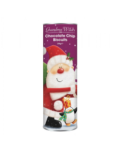 TUBO GIGANTE PAPÁ NOEL CON GALLETAS CHIPS CHOCO 200 GR...