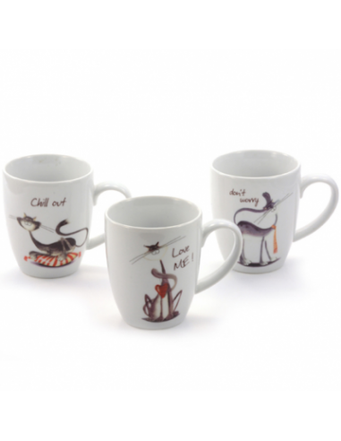 TAZA WHISPI- GATOS, PORCELANA 0,25 L