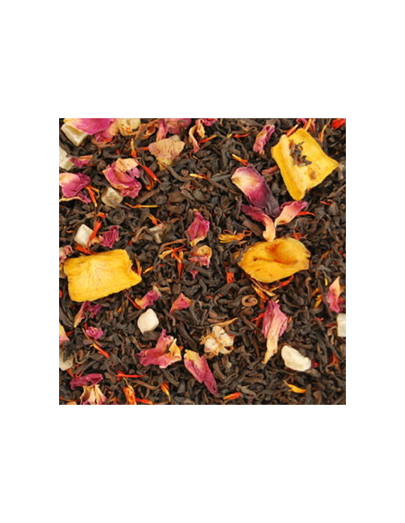 TE ROJO MANGO ROSAS