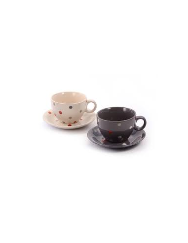 TAZA Y PLATO TOMMASO CERAMICA 0.25L