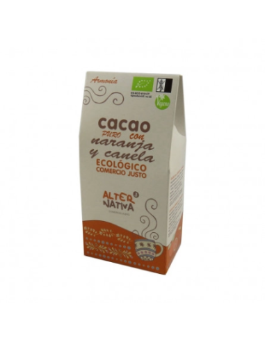 CACAO PURO CON NARANJA Y CANELA BIO 125 GR ALTERNATIVA