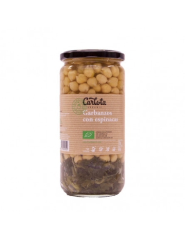 GARBANZOS CON ESPINACAS BIO 720 GR CARLOTA ORGANIC
