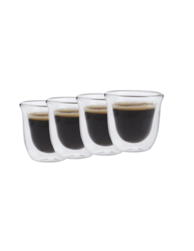 4 VASOS PARA ESPRESSO DOBLE CRISTAL LTBE