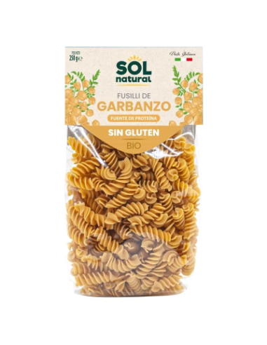 FUSILLI DE GARBANZO BIO SIN GLUTEN 250 GR SOL NATURAL