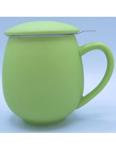 TAZA SAARA VERDE MATE PORCELANA 0.35 L FILTRO Y TAPA