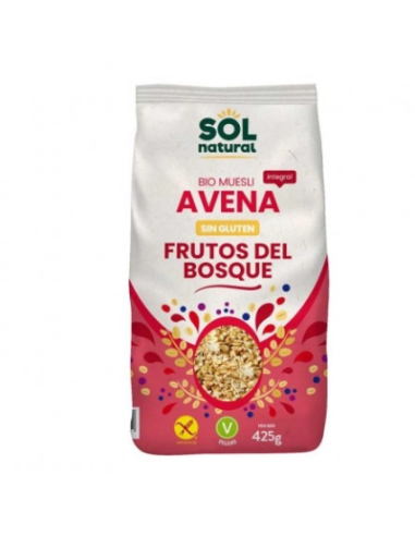 MUESLI DE AVENA CON FRUTOS DEL BOSQUE SIN GLUTEN 425 GR SOL NATURAL