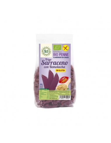 PENNE DE TRIGO SARRACENO, REMOLACHA Y LINO BIO 250 GR SOL NATURAL